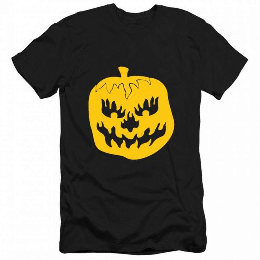 O-neck Hip hop Halloween Pumpkin men t shirt cotton casual slim solid t shirts younger thin and short sleeve