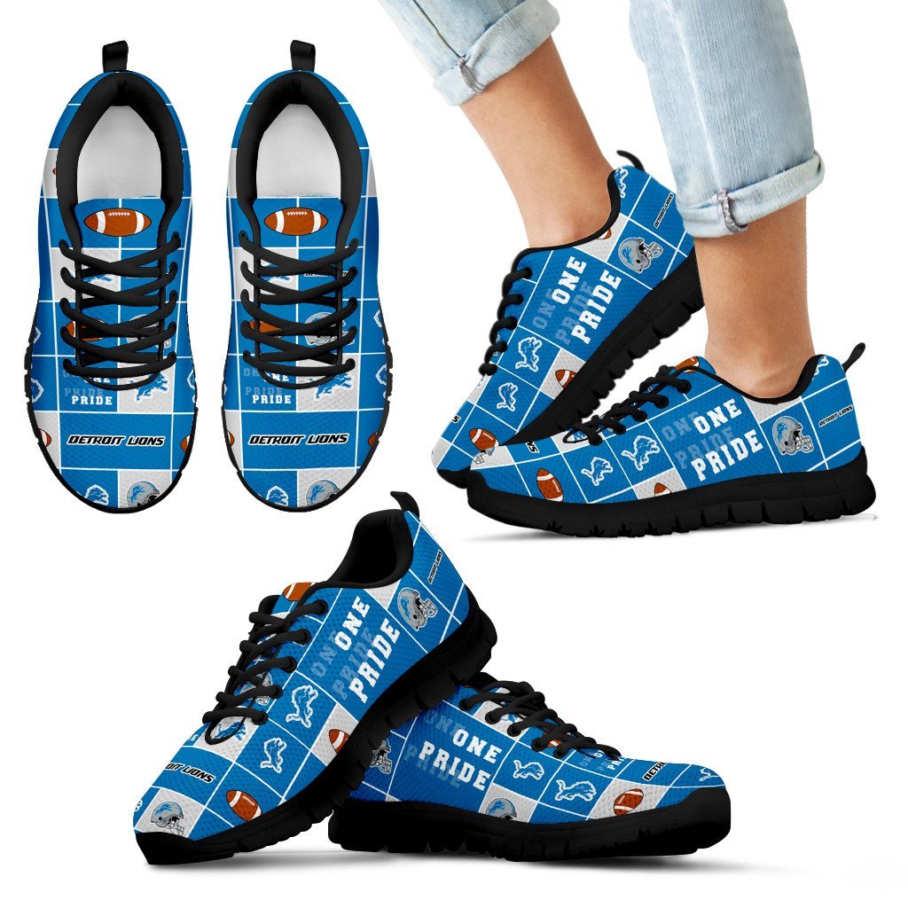 Awesome Pride Flag Detroit Lions Sneakers