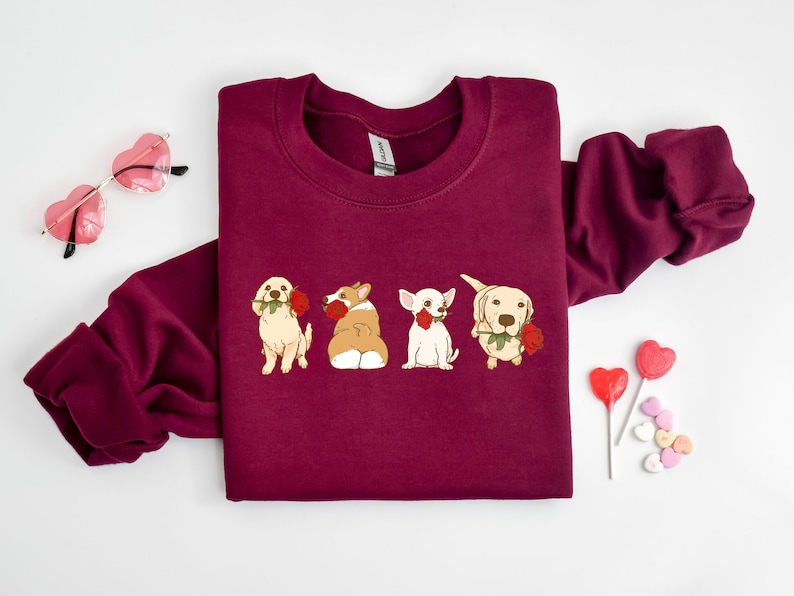 Valentine Dog Sweatshirt, Funny Dog Sweater, Dog Sweatshirt, Pet Lover Gift, Valentines Day Shirt, Gift for Dog Mom, Valentines Day Gift