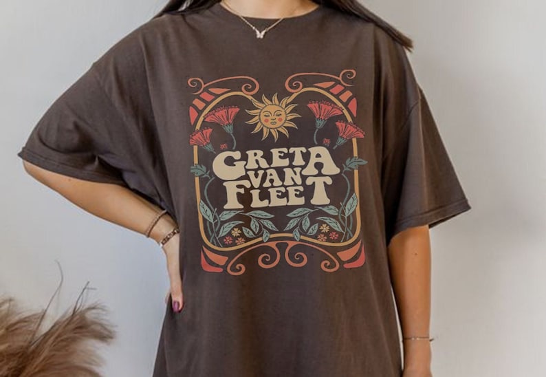 Greta Van Fleet Shirt, Greta Van Fleet Merch, Greta Van Fleet T-Shirt, Retro Greta Van Fleet Shirt, Dream In Gold Tour 2023 Tee