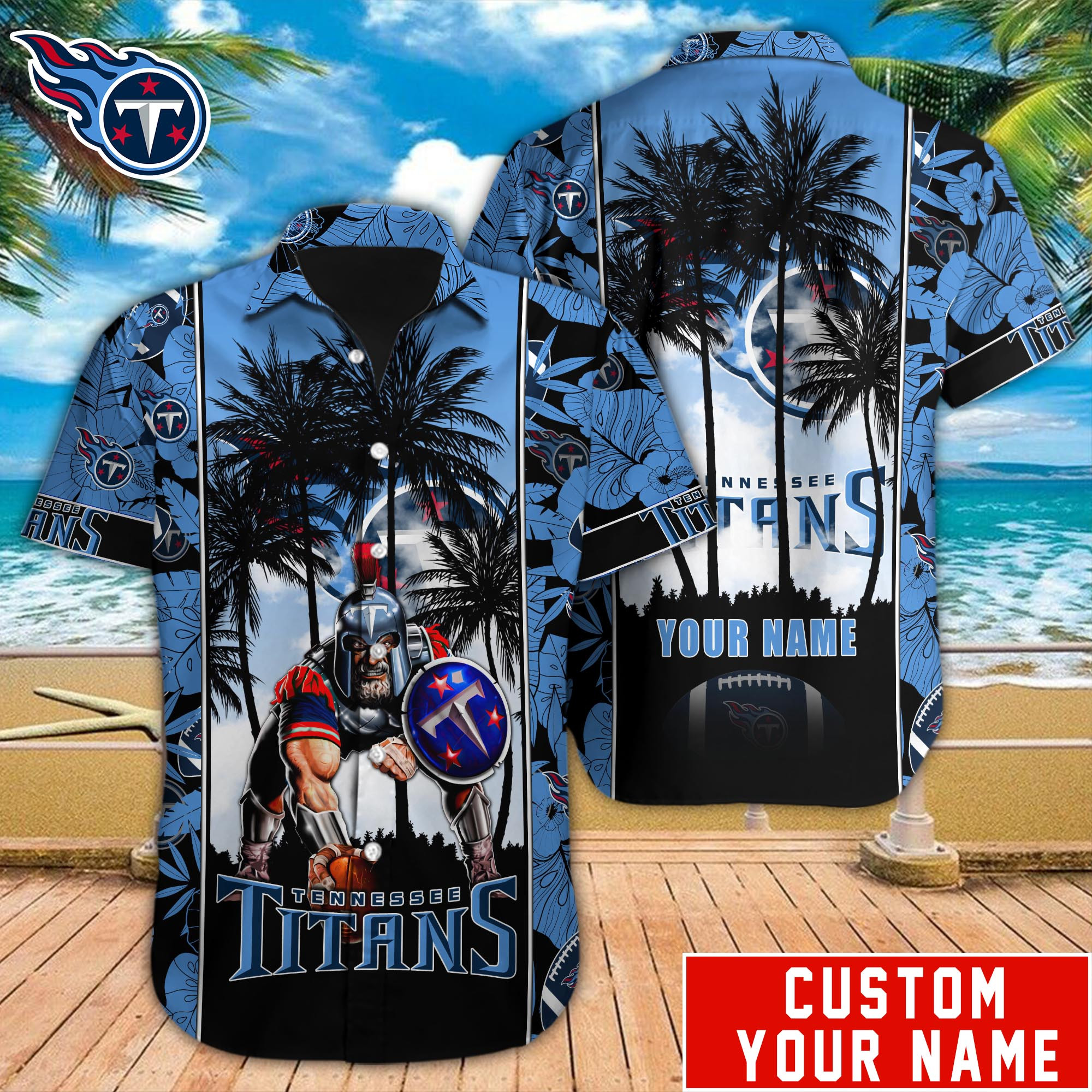 Tennessee Titans Nfl-Hawaiian Shirt Custom M-40575