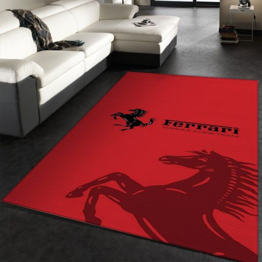 Ferrari F Rug All Over Print Logo Custom Area Rug Carpet Full Sizes Home Living Rug Carpet Decor