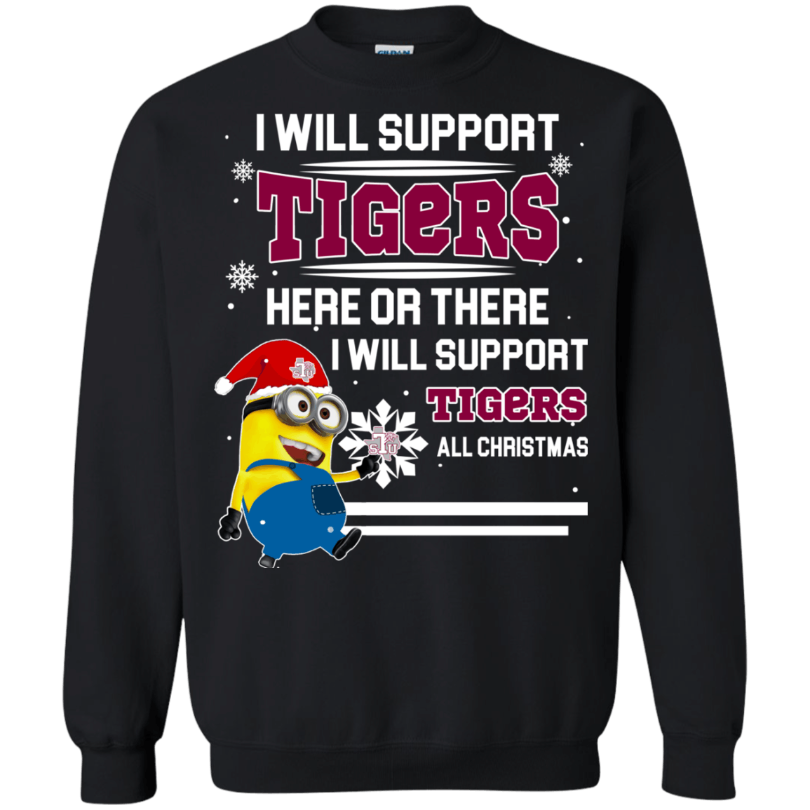 Fabulous Texas Southern Tigers Minion Ugly Christmas Sweater 2023S Support Here Or There All Christmas Sweatshirts