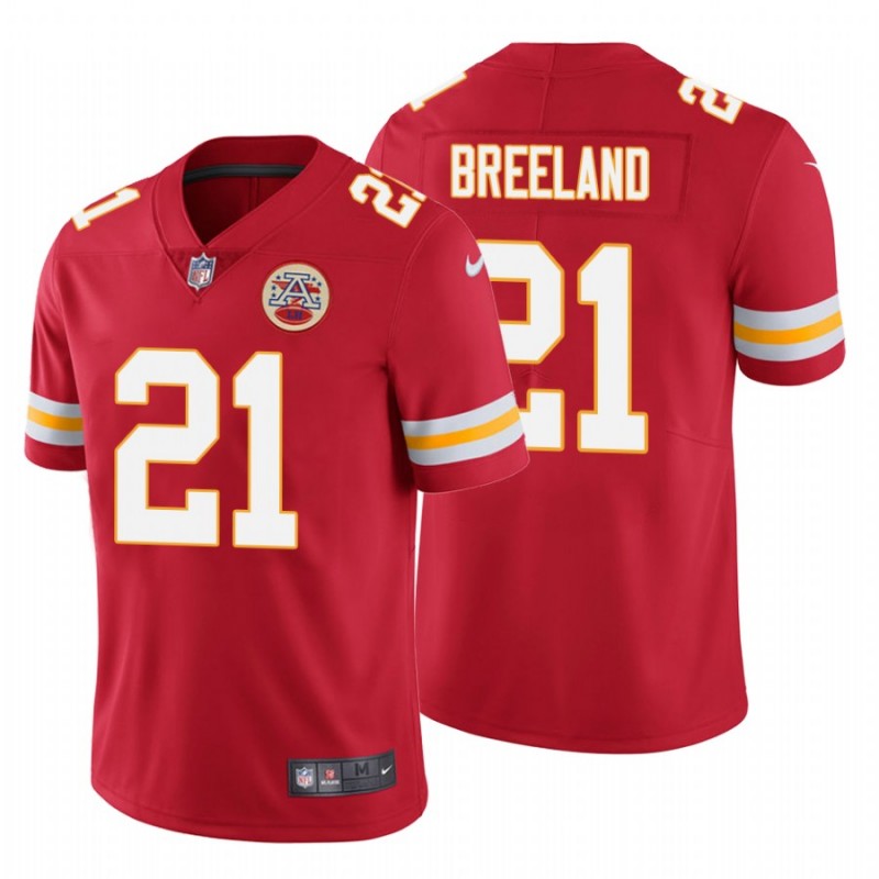 Men’S Bashaud Breeland #21 Kansas City Chiefs Vapor Untouchable Limited Red Jersey – All Stitched, Embroidery