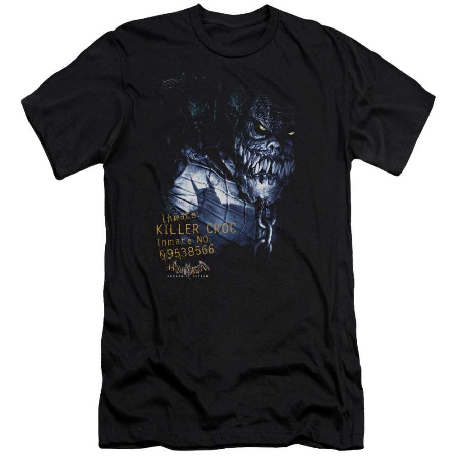 Batman – Arkham Arkham Killer Croc Men’s Premium Slim Fit T-Shirt