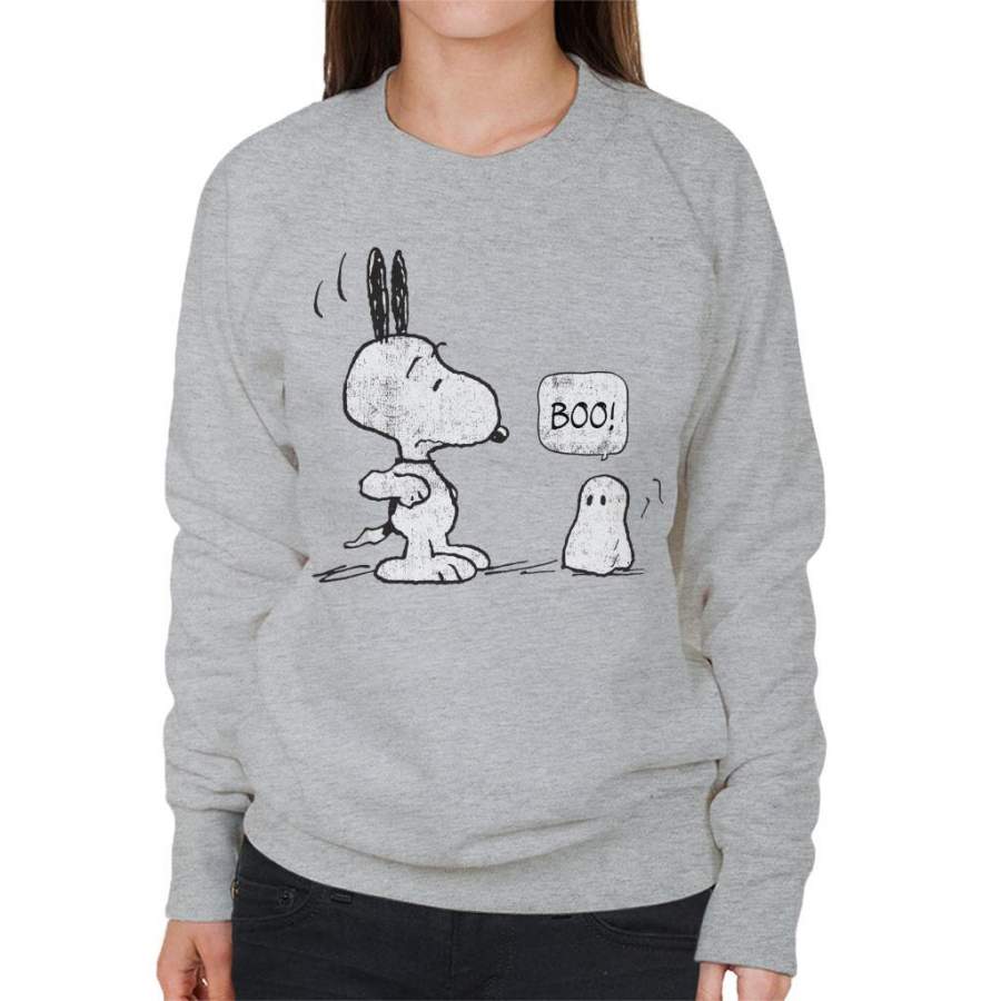 Peanuts Halloween Ghost Fright Snoopy Women’s Sweatshirt
