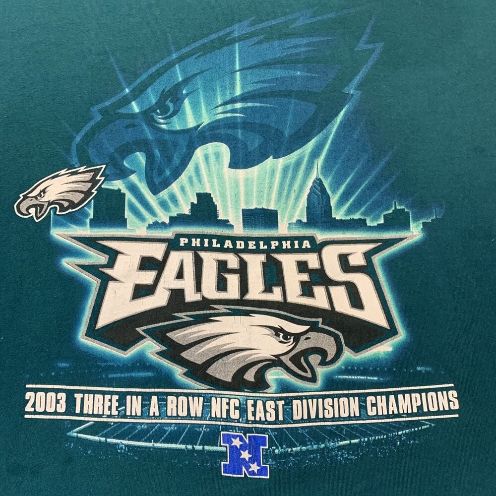 Vintage 2003 Philadelphia Eagles Graphic T Shirt Green