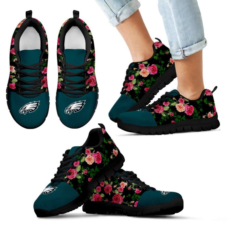 Vintage Floral Philadelphia Eagles Sneakers