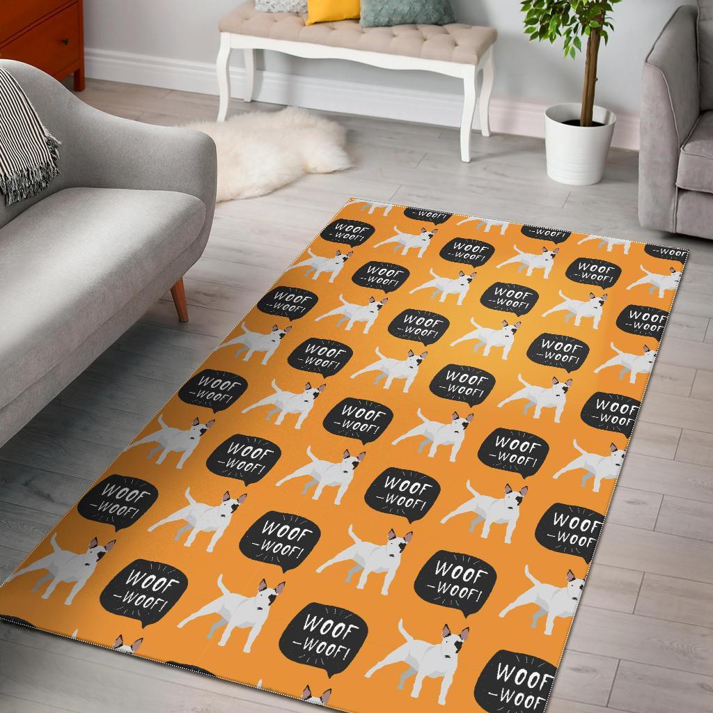 Woof Woof Bull Terrier Pattern Print …