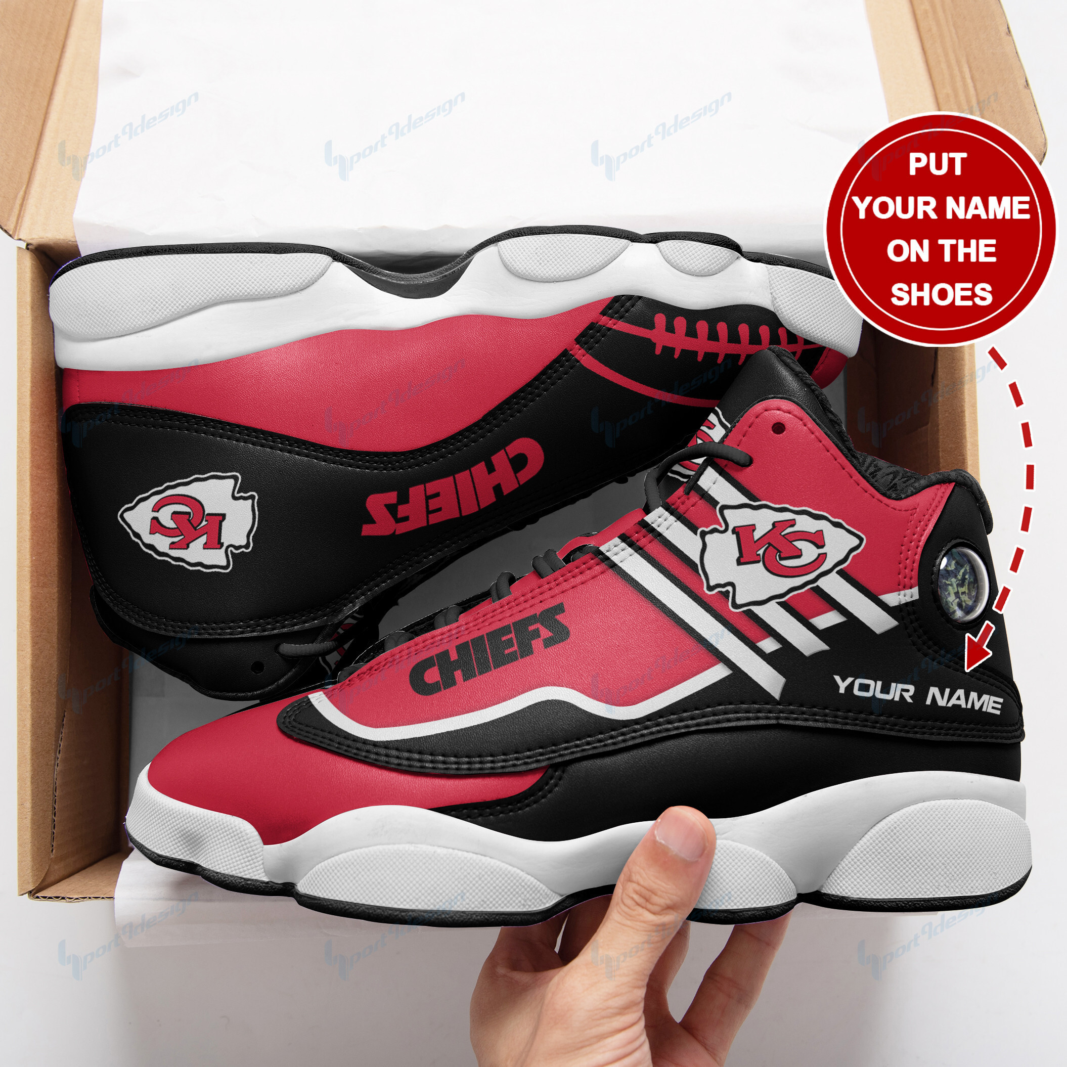 Kansas City Chiefs Personalized Ajd13 Sneakers Bg17