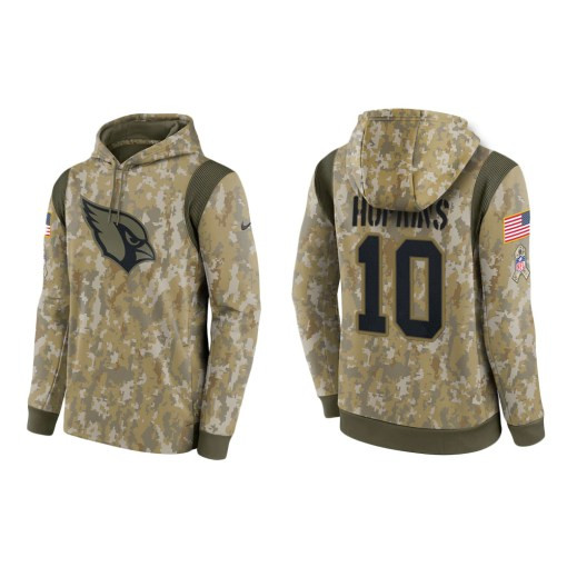 Deandre Hopkins Arizona Cardinals Camo 2021 Salute To Service Veterans Day Therma Pullover Hoodie