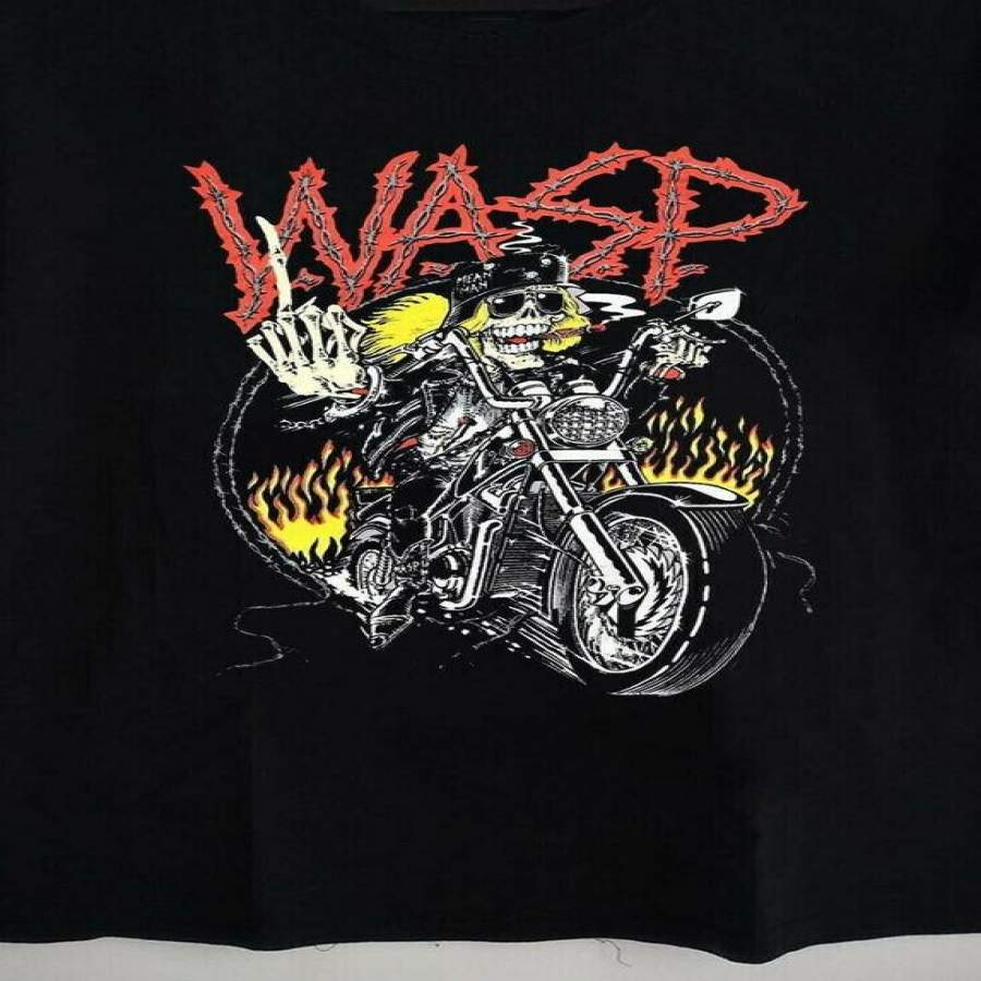 Vintage 1989 Wasp Concert Tour Band Rock Black T-Shirt Unisex S-234Xl M217