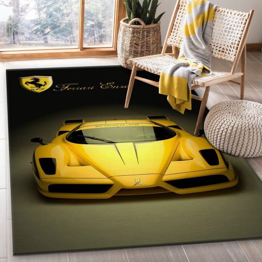 Ferrari Enzo Rug All Over Print Logo Custom Area Rug Carpet Full Sizes Home Living Rug Carpet Decor