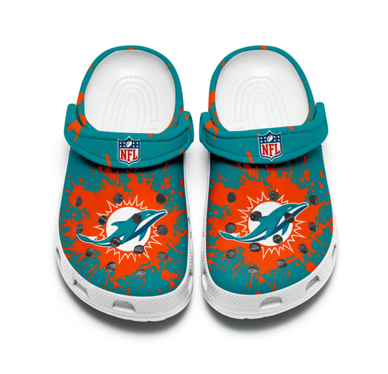 Miami Dolphins Crocs Clog Shoes Crocband Comfortable Unisex