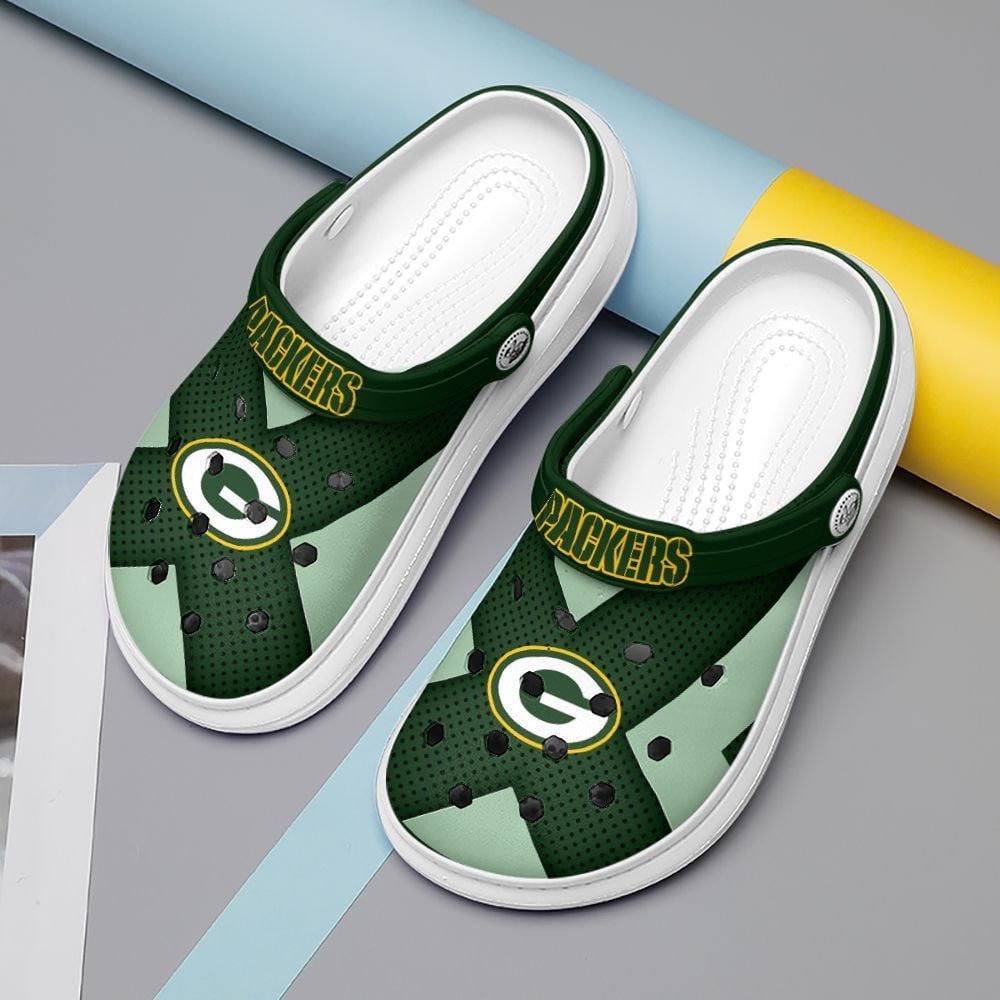 Green Bay Packers Crocs Crocband Clog Comfortable Water Shoes 137