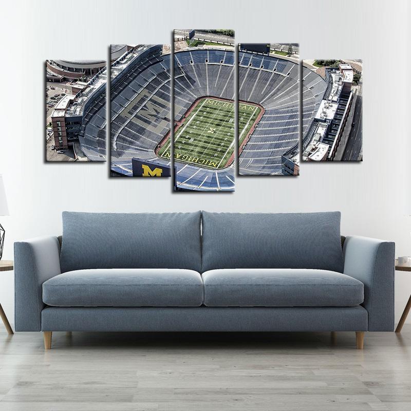 Michigan Wolverines Football Stadium Canvas 5 – Donelanetop Store