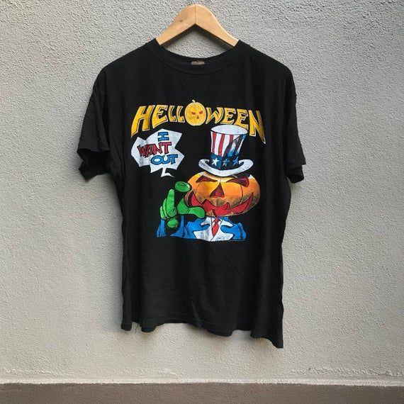 Vintage 80S Helloween Band Europe Tour Shirt