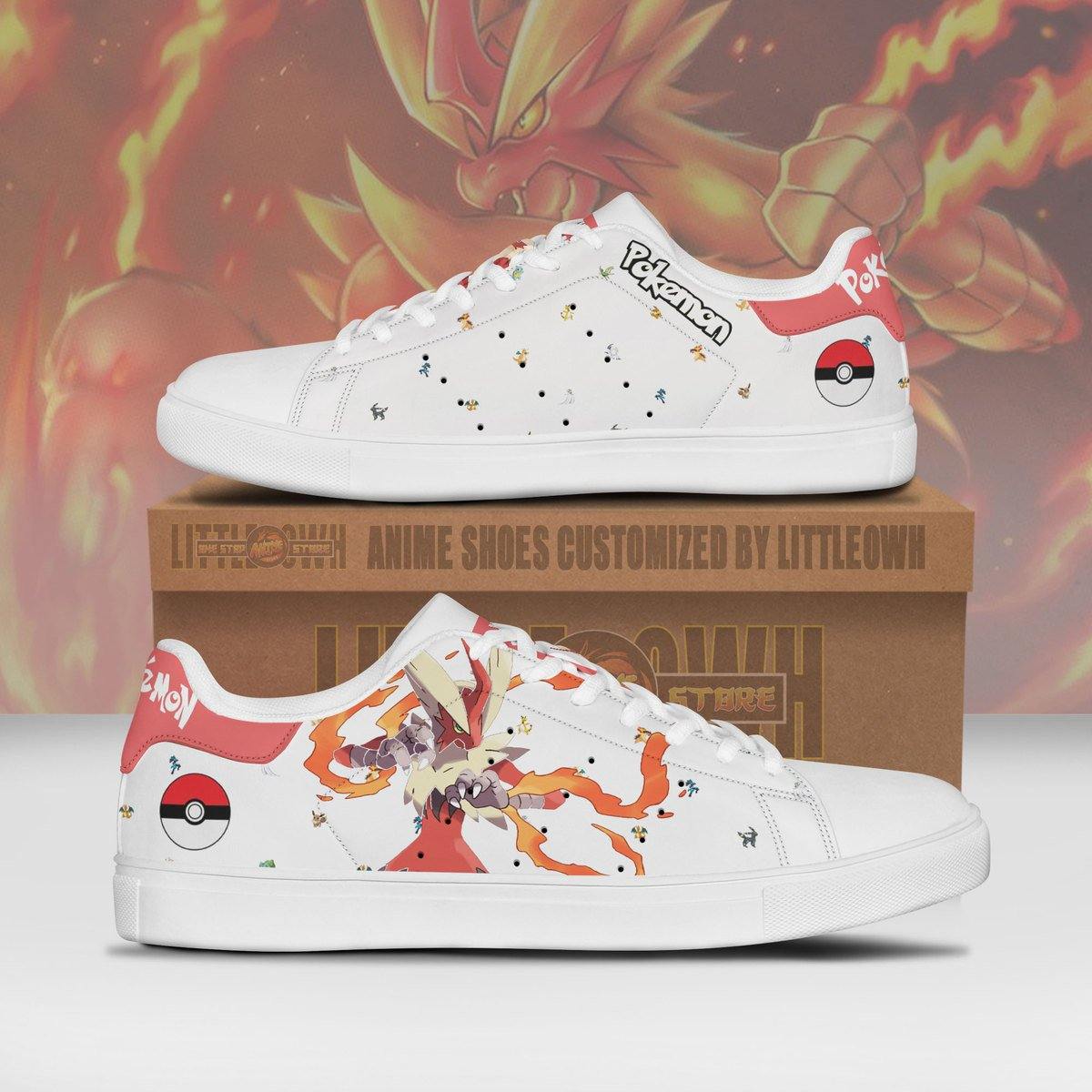 Pokemon Blaziken Skateboard Shoes Custom Anime Sneakers