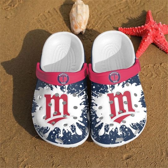 Minnesota Twins Platter Pattern Crocs Classic Clogs Shoes