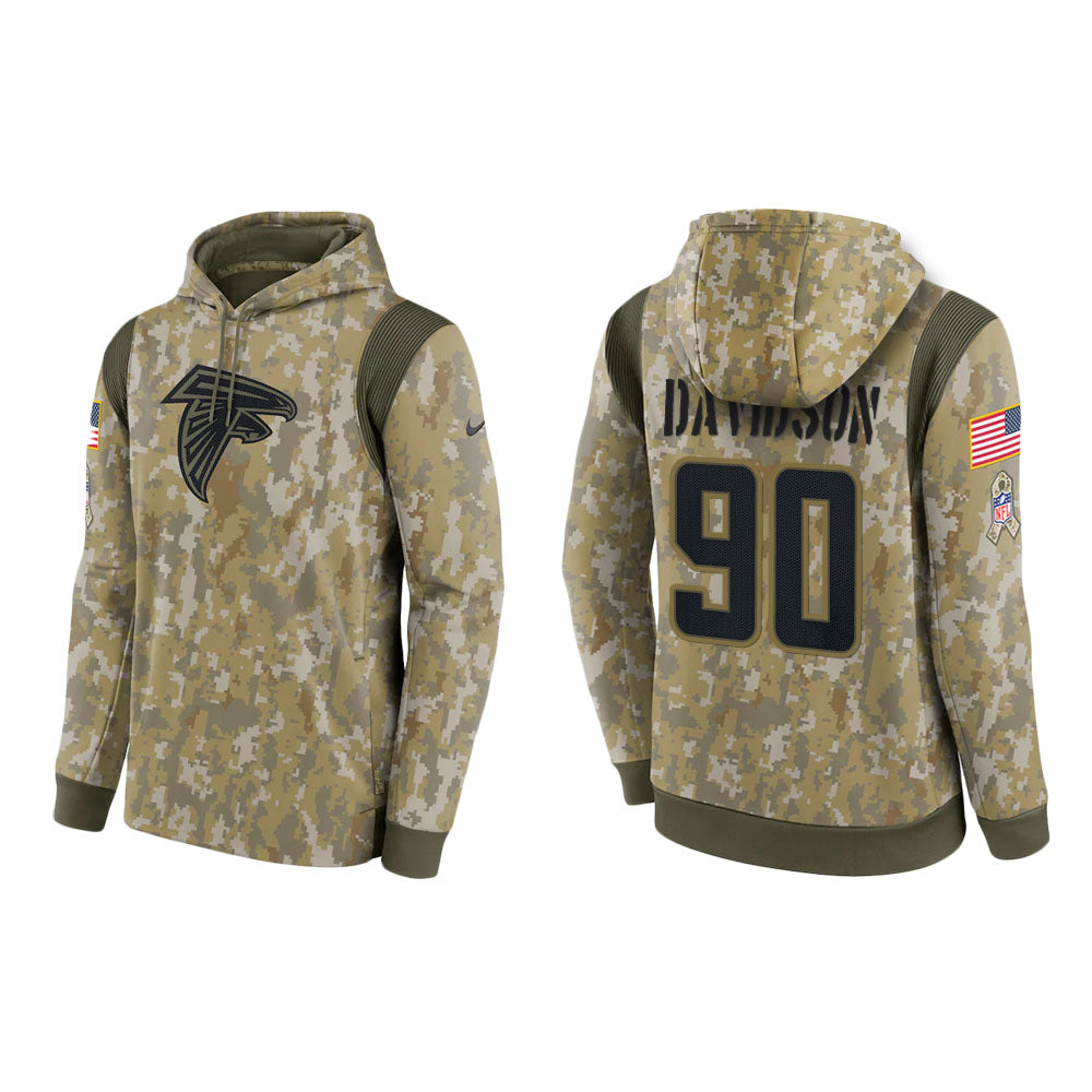 Fashion24Hs - Printed Hoodie - Marlon Davidson Atlanta Falcons Camo 2021 Salute To Service Veterans Day Therma Pullover Hoodie