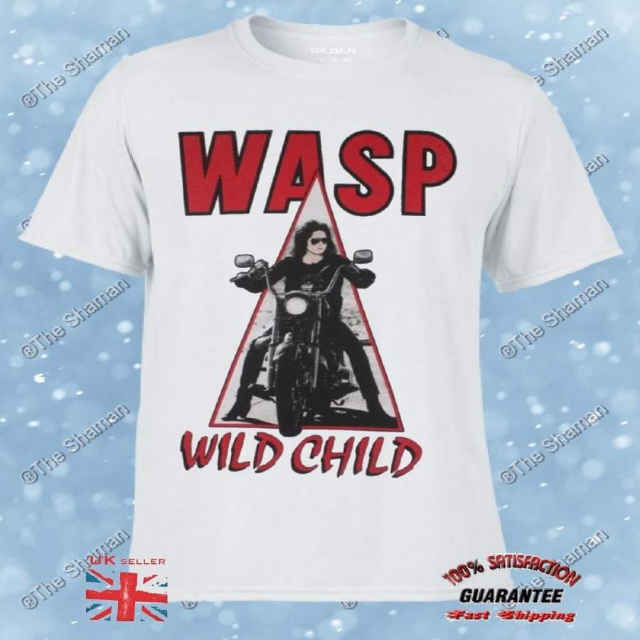 W.a.s.p. Enfant Sauvage’85 Heavy Metal Band Wasp Twisted Sister New T-shirt Blanc 57