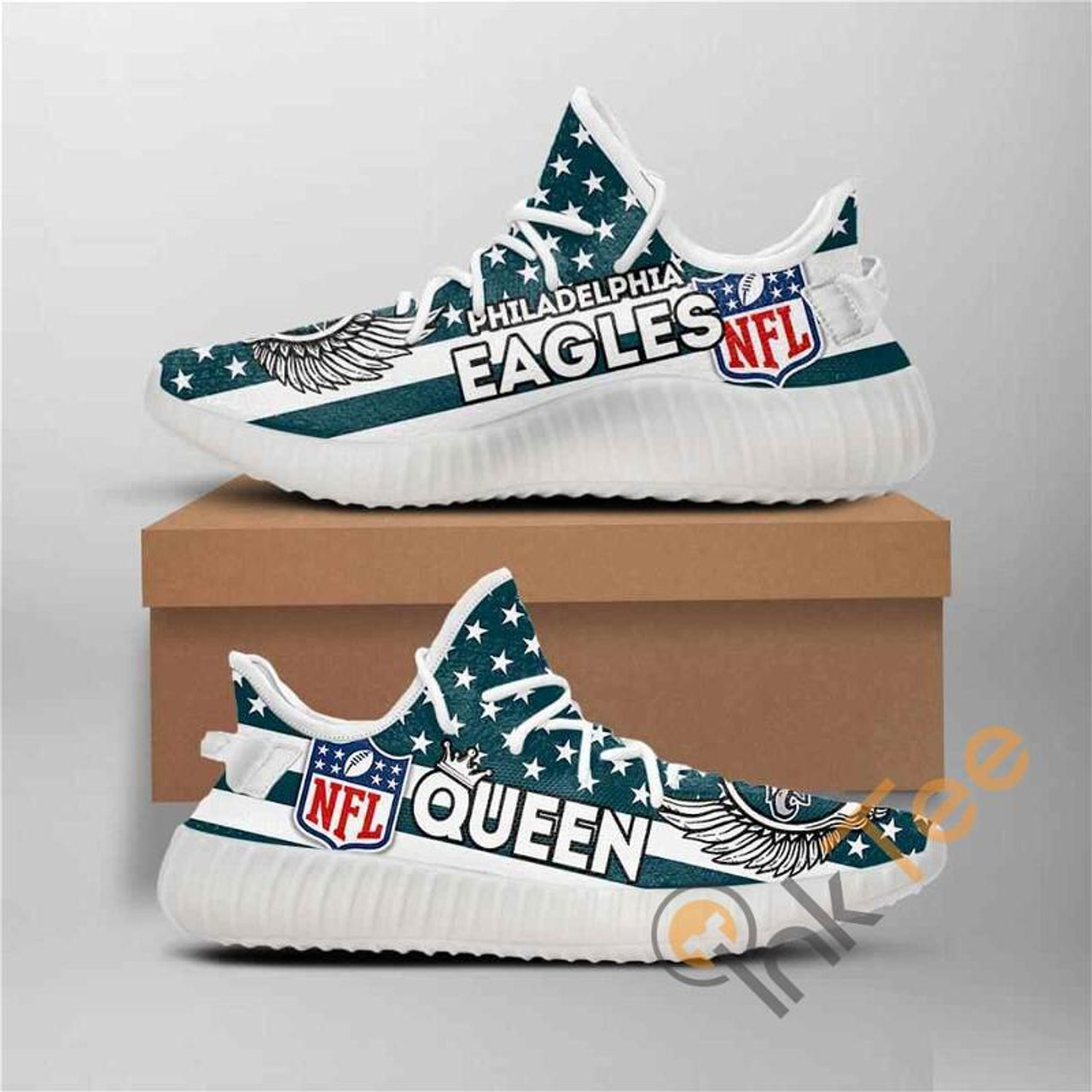 Yeezy Shoes Nfl Philadelphia Eagles Queen Version Yeezy Boost Sneakers