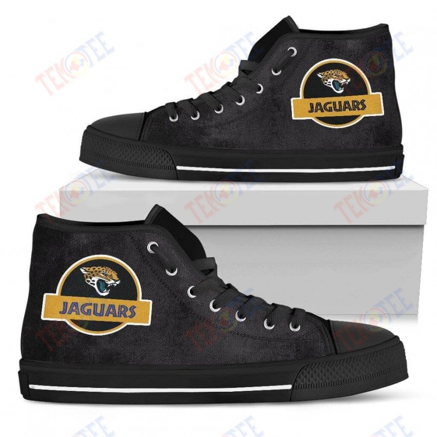 Mens Womens Jacksonville Jaguars High Top Shoes Jurassic Parktop Quality TMT588