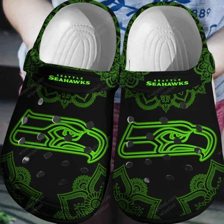 Seattle Seahawks Mandala Crocband Clog Comfortable For Mens Womens Classic Clog Water Shoes Clog 232260Ss