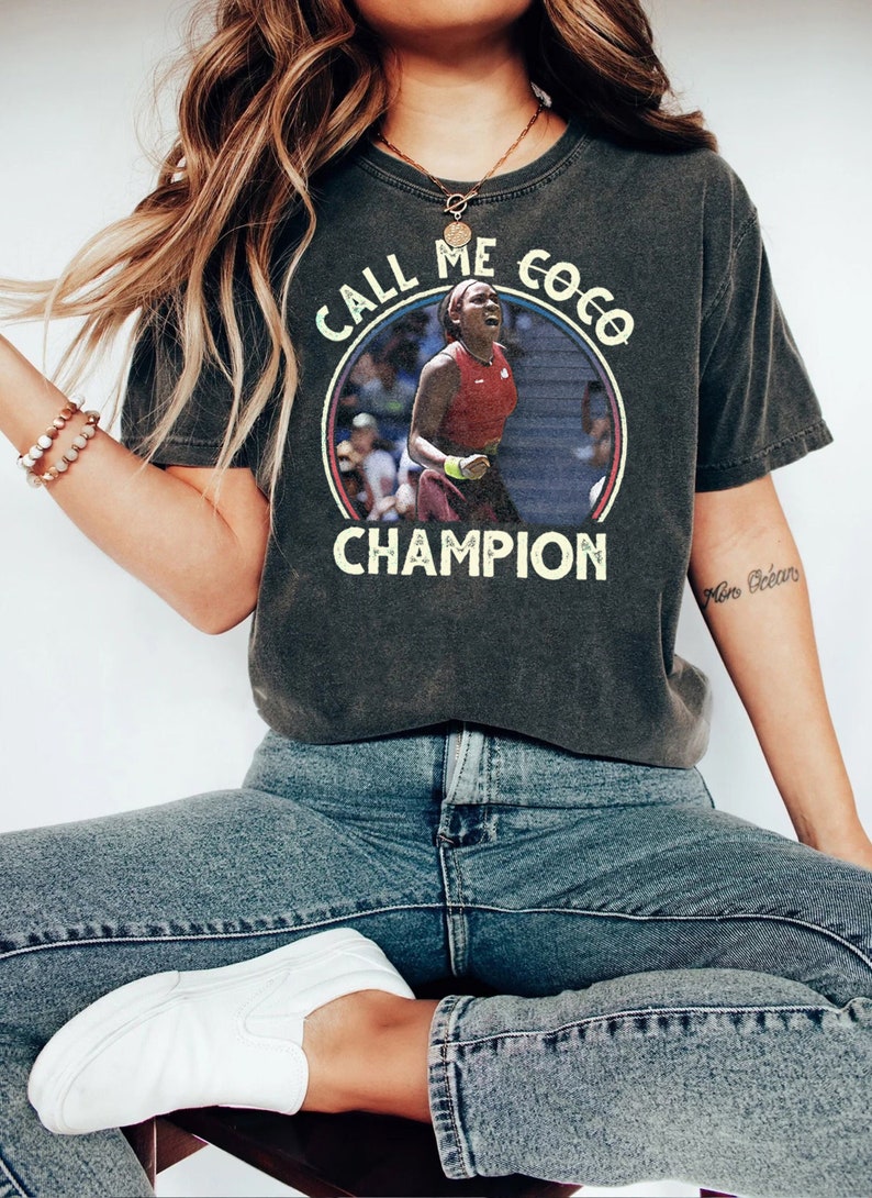 Coco Gauff Champion T-Shirt, Call Me Coco Shirt, Coco Gauff Vintage, Wimbledon, Us Open 2023 Champion Tee Tennis Fan Gift