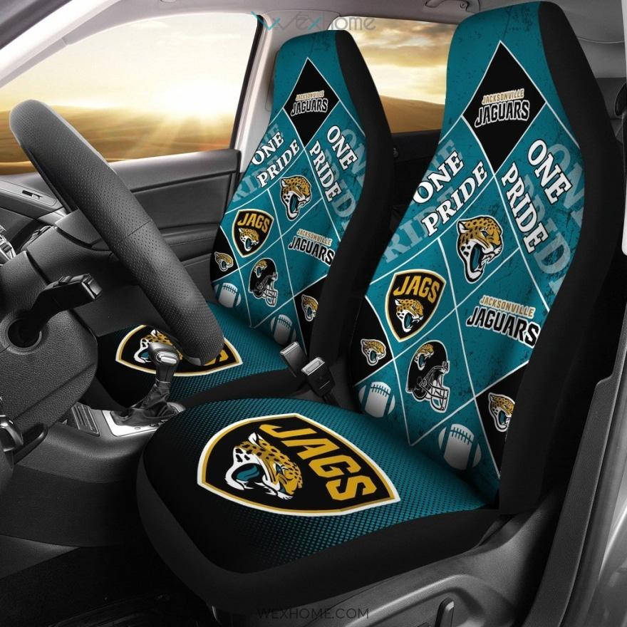 Pride Flag Jacksonville Jaguars Car Seat Covers Unique Car Gift 2021