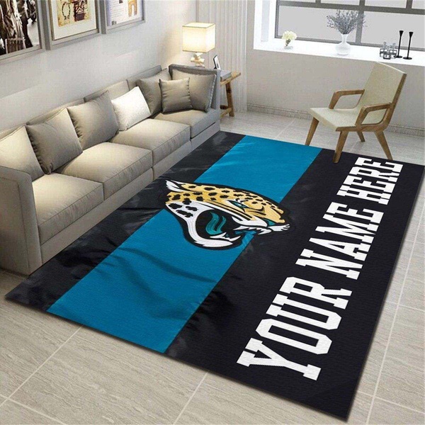 Jacksonville Jaguars Personalized Rug,Team Living Room Carpet,Customized Floor Decor