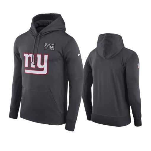 New York Giants Anthracite Crucial Catch Hoodie