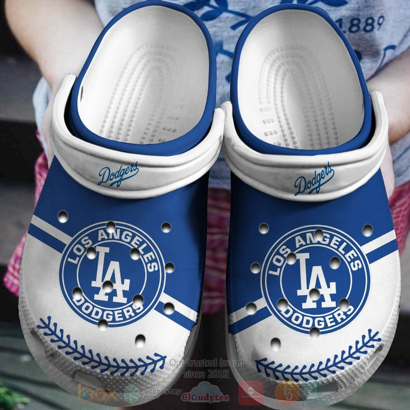 Los Angeles Dodgers White-Blue Crocss Crocband Shoes