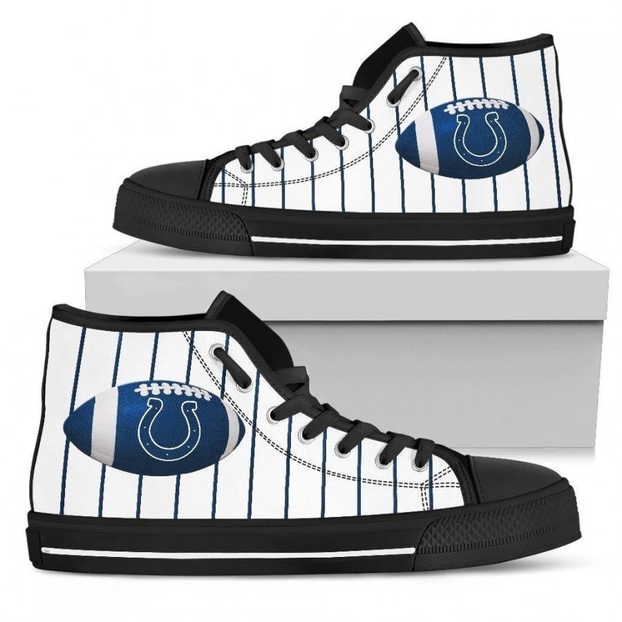 Straight Line With Deep Circle Indianapolis Colts High Top Shoes #551