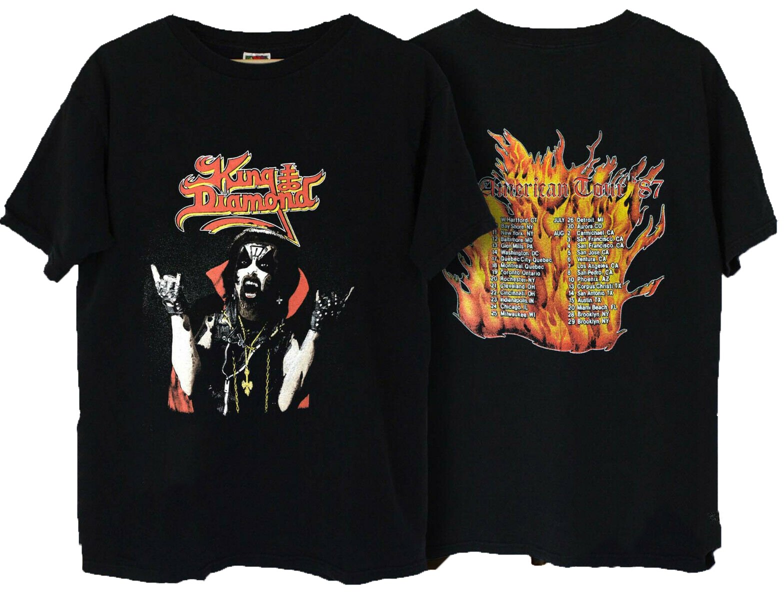 Vintage King Diamond ‘North American Tour ’87’ Concert T Shirt