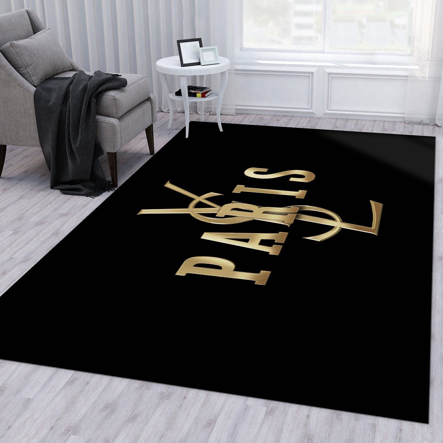 Yves Saint Laurent V4 Area Rug Living Room Rug Christmas Gift Decor Area Rug For Living Room Bedroom Rug Home Decor