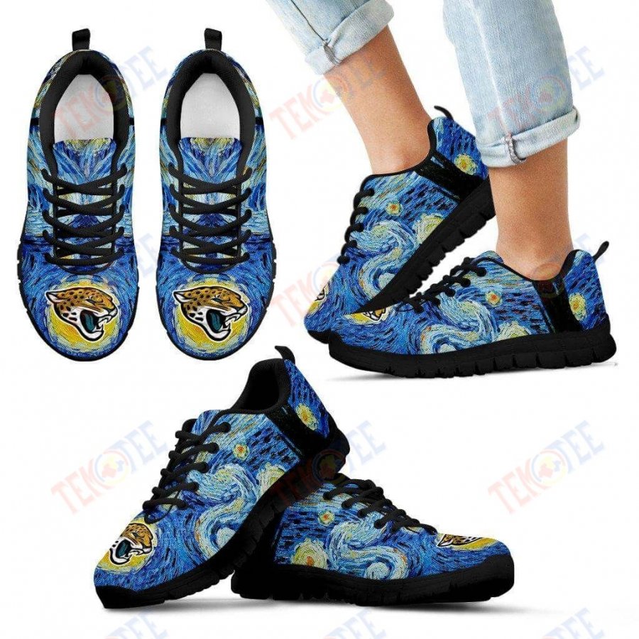 Mens Womens Jacksonville Jaguars Sneakers Sky Style Art Nigh Exciting Running Shoes For Men Women TDT232