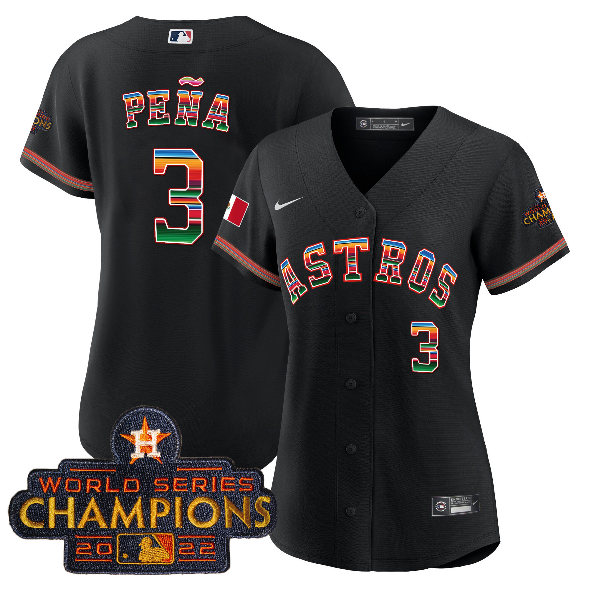 Women’S Astros Mexico Baseball Limited Jersey – All Stitched