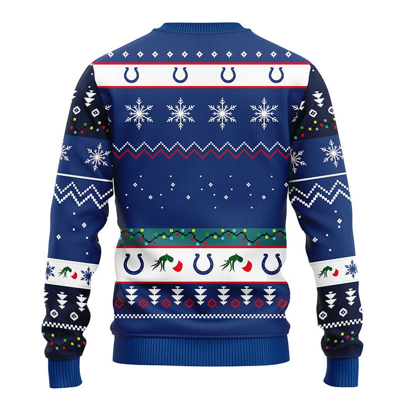 Indianapolis Colts 12 Grinch Xmas Day Ugly Christmas Sweater