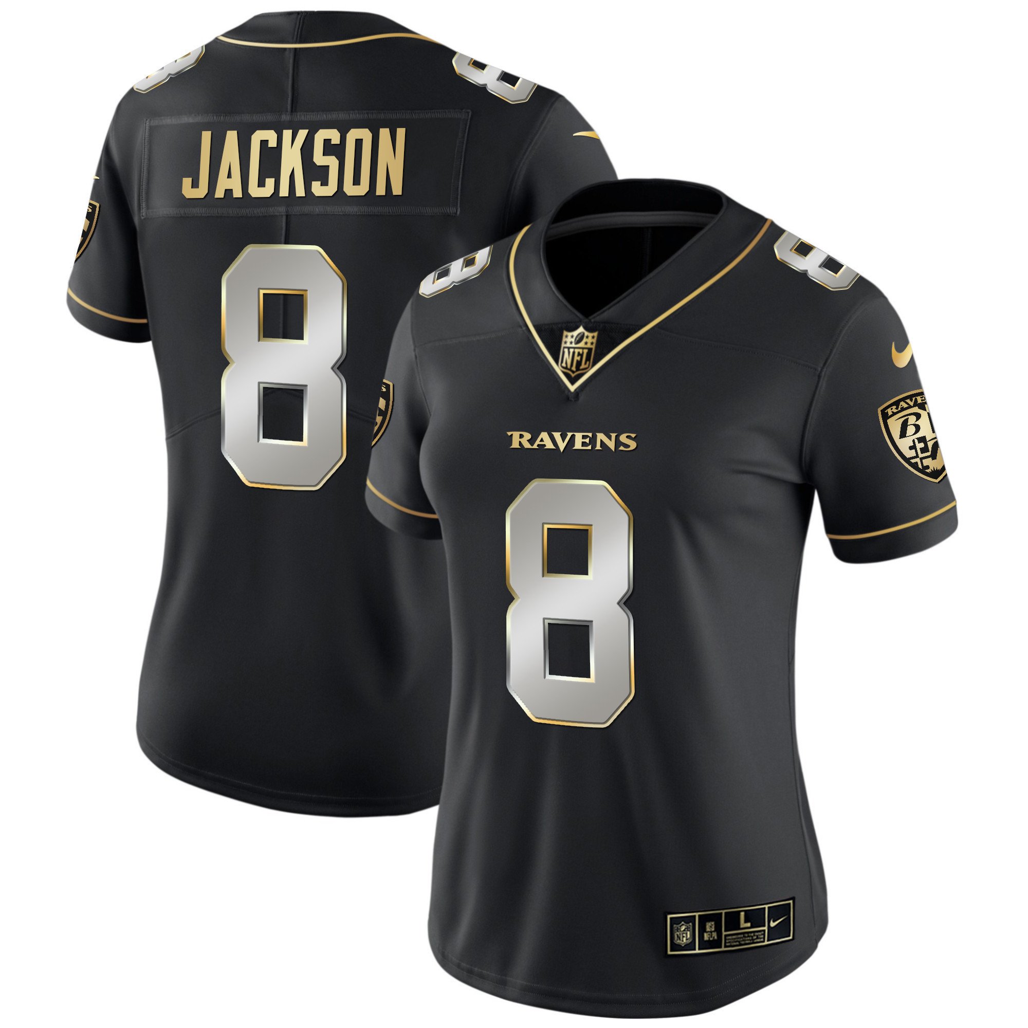 Women’S Ravens Gold Vapor Jersey – All Stitched