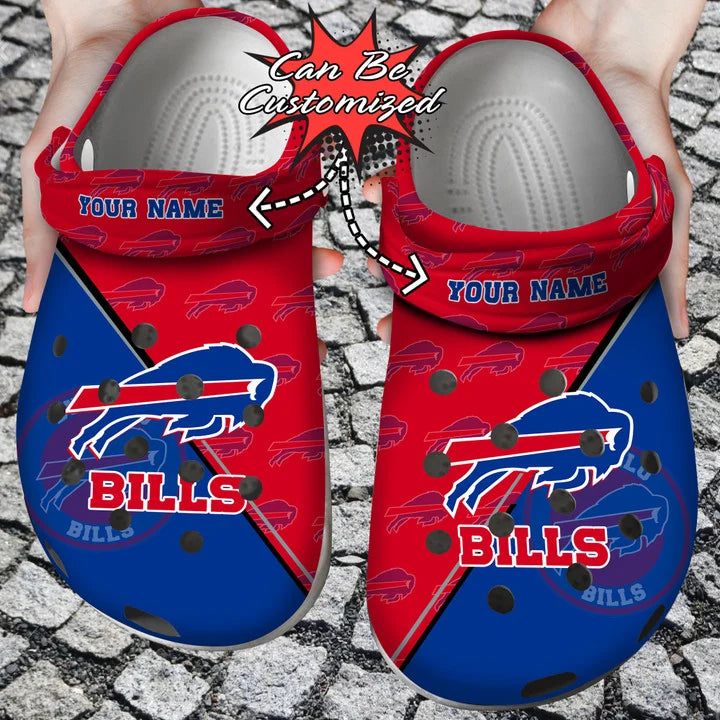 Football Crocs – Personalized Buffalo Bills Team Pattern Clog Shoes