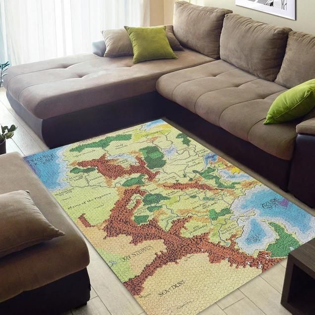 World Of Greyhawk Dungeons Dragons Map Area Rug – Home Decor – Bedroom Living Room Decor