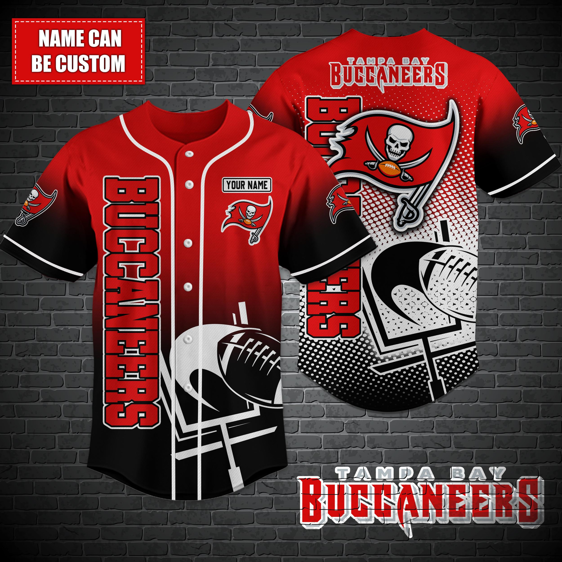 Tampa Bay Buccaneers Nfl-Baseball Shirt Custom T-44757