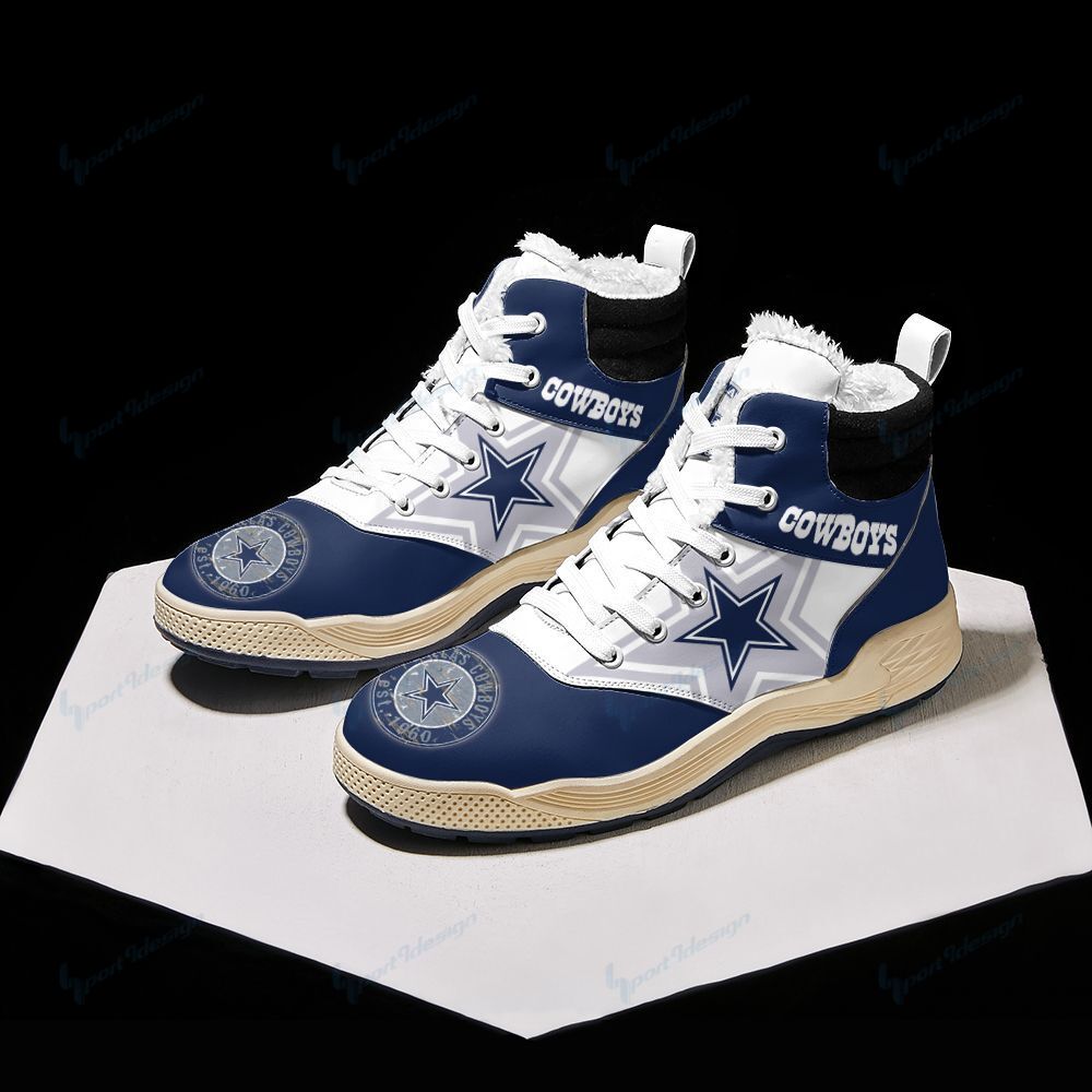 Dallas Cowboys Winter High Top Fashion Sneaker 35