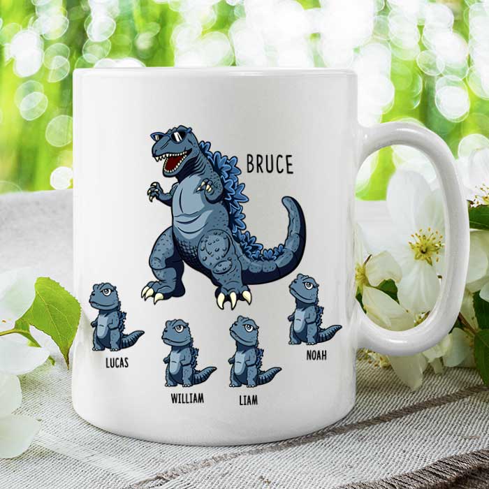Gift For Dad – In A World Full Of Dads, Be A Dadzilla – Personalized Mug