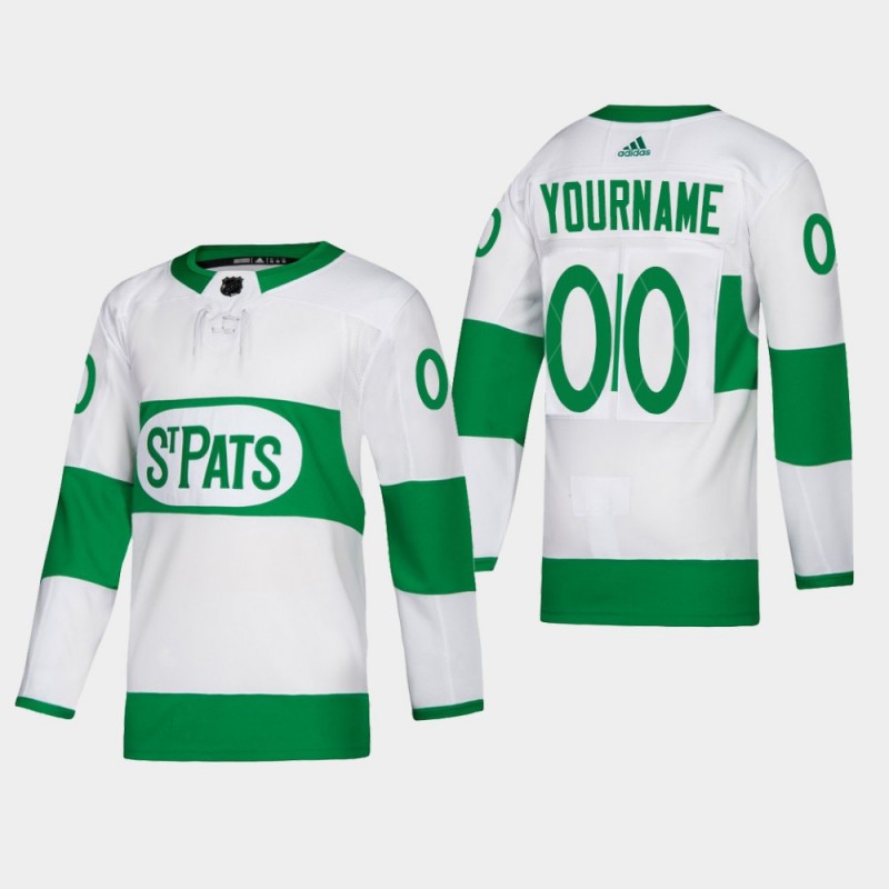 Toronto St. Pats #00 Custom Authentic Player White Jersey - Vagena Store