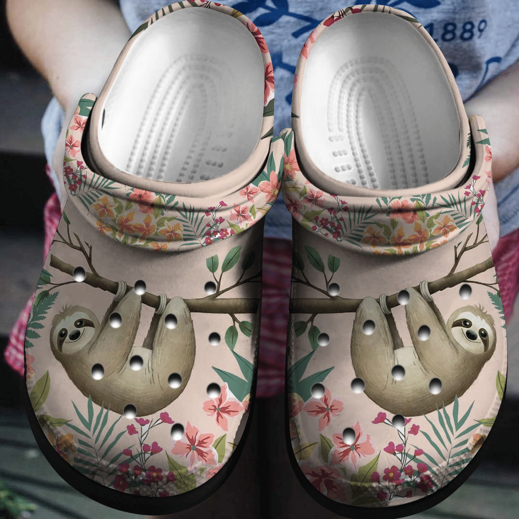 Hanging Sloth Flower Crocs Shoes  &hellip;