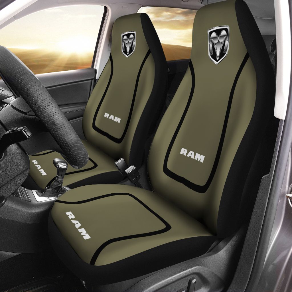 Dodge RAM NCT-HT Car Seat Cover (Set of 2) Ver 4 (Beige)