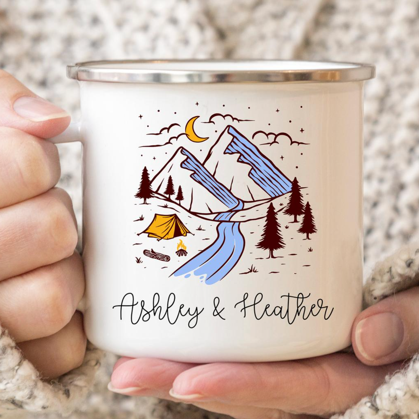 Personalized Camper Mug, Camper Mug Custom, Adventure Mug, Camping Mug, Campfire Mug, Camper Gift, Mountain Mug