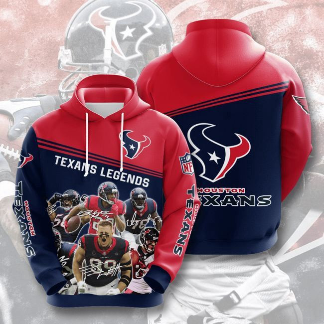 Houston Texans Football Legend 41 Unisex 3D Hoodie Gift For Fans